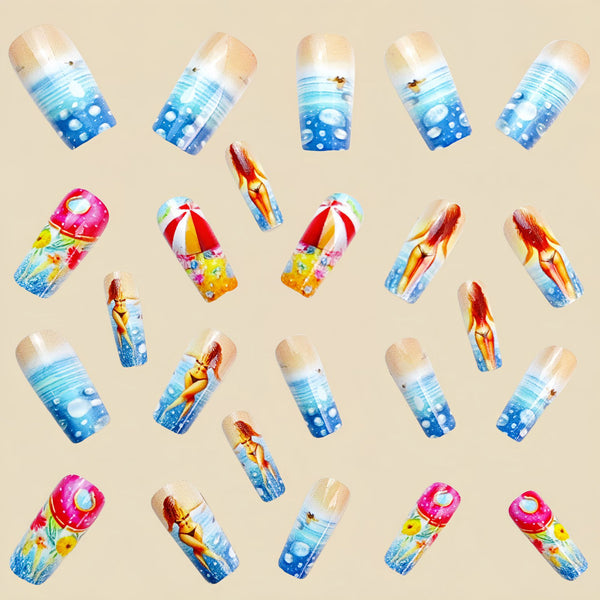 12 Sizes-24 Pcs Press On Nails Y766