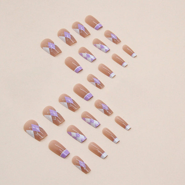 12 Sizes-24 Pcs Press On Nails R763