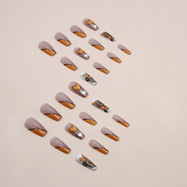 12 Sizes-24 Pcs Press On Nails W1246