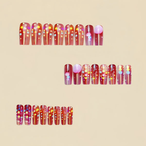 12 Sizes-24 Pcs Press On Nails Y985