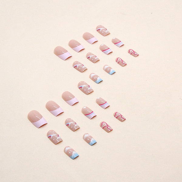 12 Sizes-24 Pcs Press On Nails W329