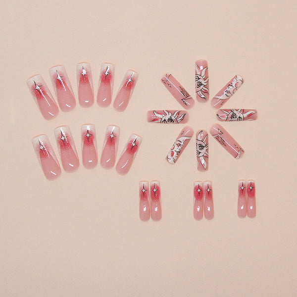 12 Sizes-24 Pcs Press On Nails W1693