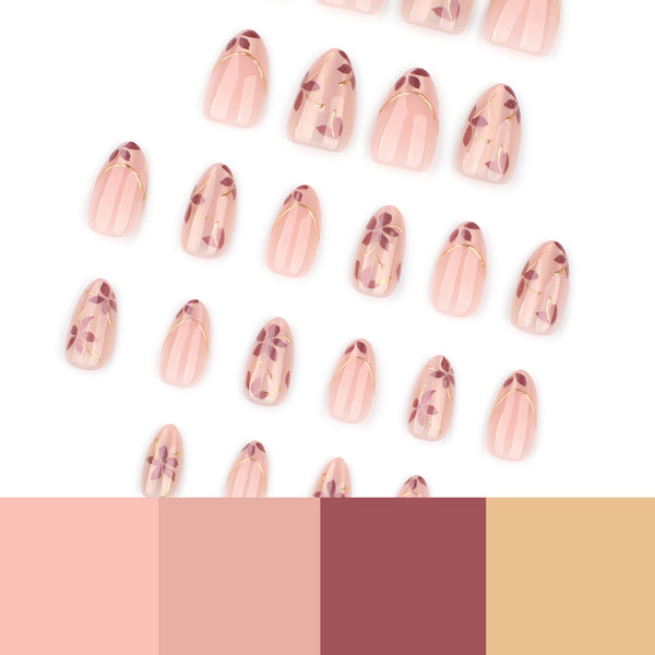 12 Sizes-24 Pcs Press On Nails JP4348