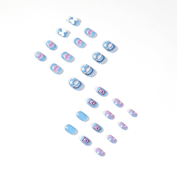 12 Sizes-24 Pcs Press On Nails JP1376