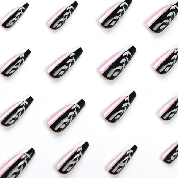 12 Sizes-24 Pcs Press On Nails JP2726