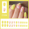12 Sizes-24 Pcs Press On Nails C1556