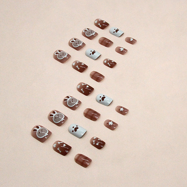 12 Sizes-24 Pcs Press On Nails R822
