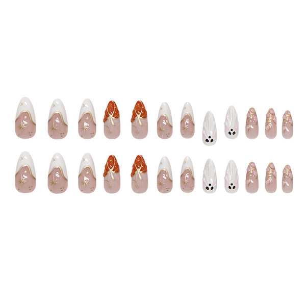 12 Sizes-24 Pcs Press On Nails W2106
