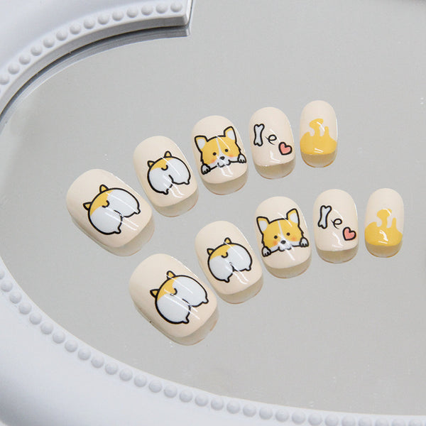 12 Sizes-24 Pcs Press On Nails K014