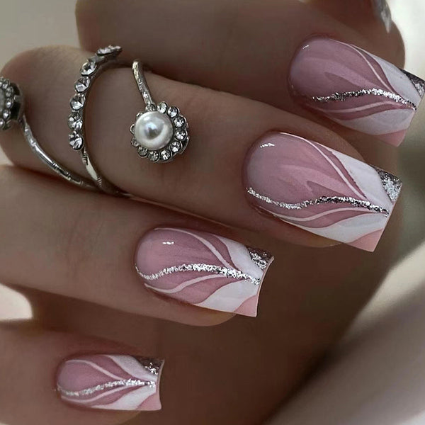 12 Sizes-24 Pcs Press On Nails W499