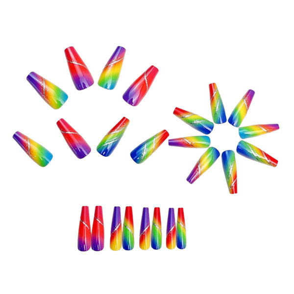 12 Sizes-24 Pcs Press On Nails Y2027