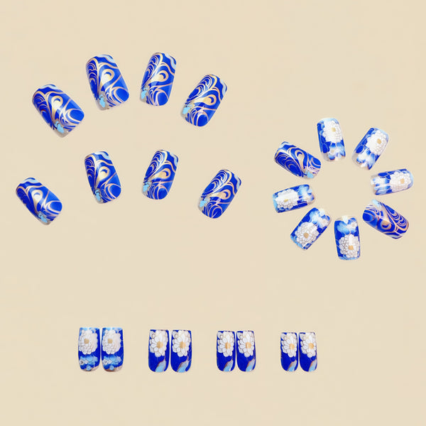 12 Sizes-24 Pcs Press On Nails Y582