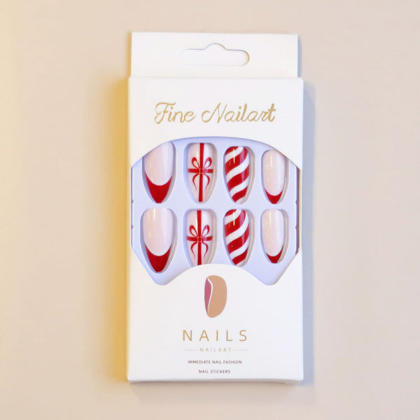 12 Sizes-24 Pcs Press On Nails WM-498