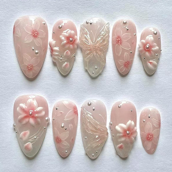 12 Sizes-24 Pcs Press On Nails Z1121