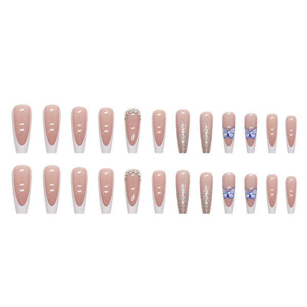 12 Sizes-24 Pcs Press On Nails Z630