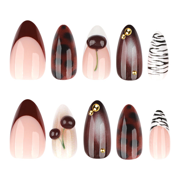 12 Sizes-24 Pcs Press On Nails JP4122
