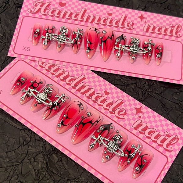 12 Sizes-24 Pcs Press On Nails SP171