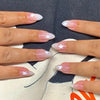 Almond Glossy Medium Pink Press on Nails