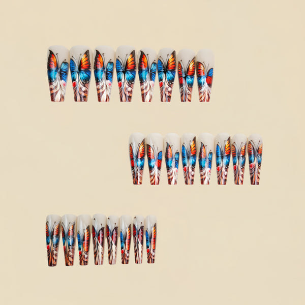 12 Sizes-24 Pcs Press On Nails Y1718