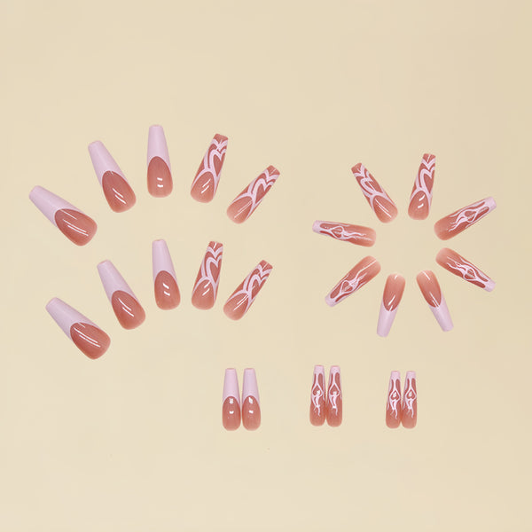 12 Sizes-24 Pcs Press On Nails Y036