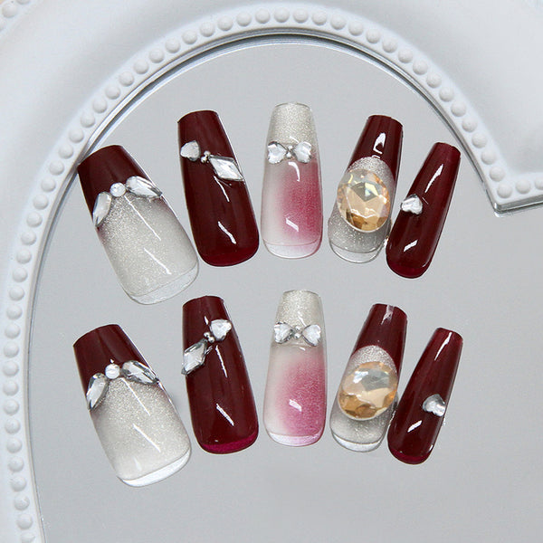 12 Sizes-24 Pcs Press On Nails Z1262