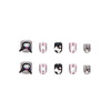 12 Sizes-24 Pcs Press On Nails K030