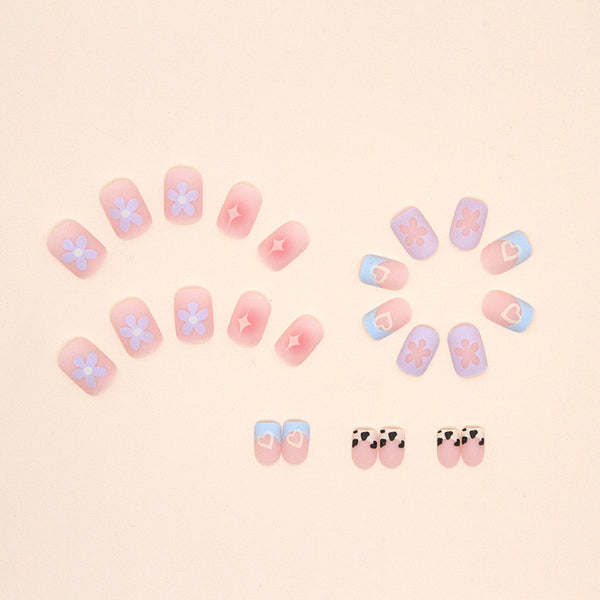 12 Sizes-24 Pcs Press On Nails R726