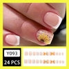 12 Sizes-24 Pcs Press On Nails Y093
