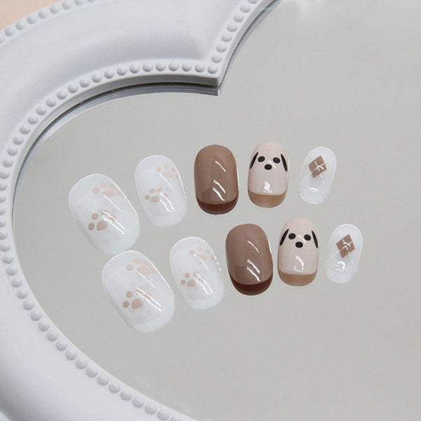 12 Sizes-24 Pcs Press On Nails K013
