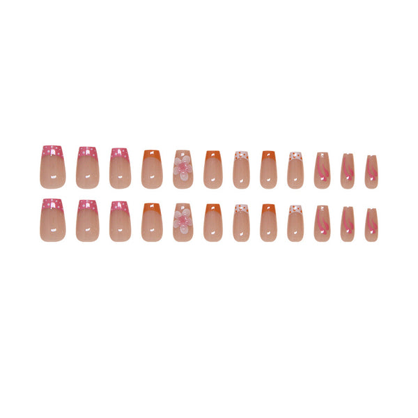 12 Sizes-24 Pcs Press On Nails W1684