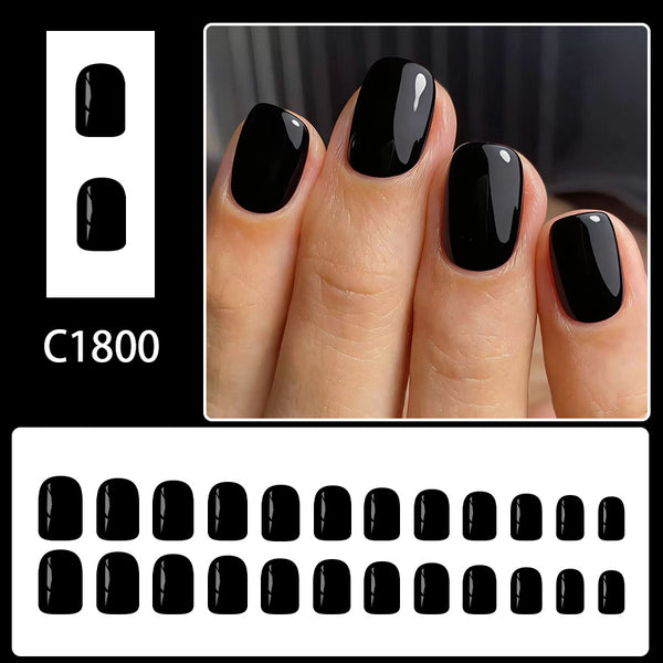 12 Sizes-24 Pcs Press On Nails C1800