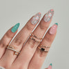 12 Sizes-24 Pcs Press On Nails W1095