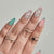 12 Sizes-24 Pcs Press On Nails W1095