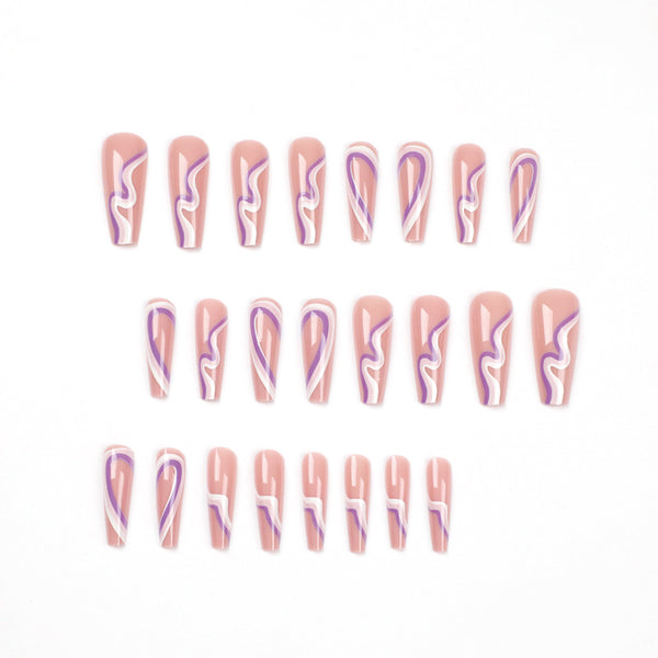 12 Sizes-24 Pcs Press On Nails JP1723
