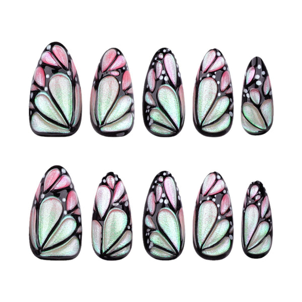 12 Sizes-24 Pcs Press On Nails JP3506