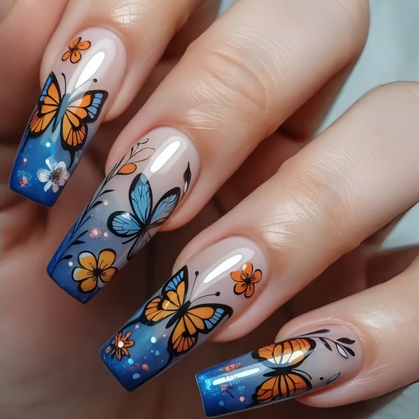 12 Sizes-24 Pcs Press On Nails Y1875