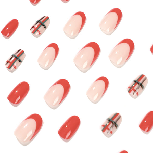 12 Sizes-24 Pcs Press On Nails JP1895
