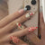 12 Sizes-24 Pcs Press On Nails W1638