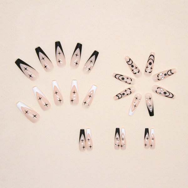 12 Sizes-24 Pcs Press On Nails Z592