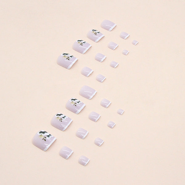 12 Sizes-24 Pcs Press On Nails F072