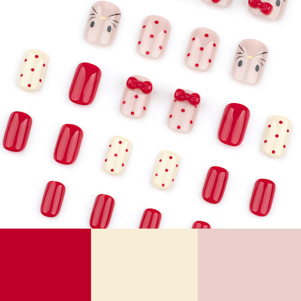 12 Sizes-24 Pcs Press On Nails JP3597