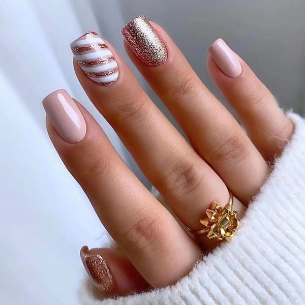 12 Sizes-24 Pcs Press On Nails W928