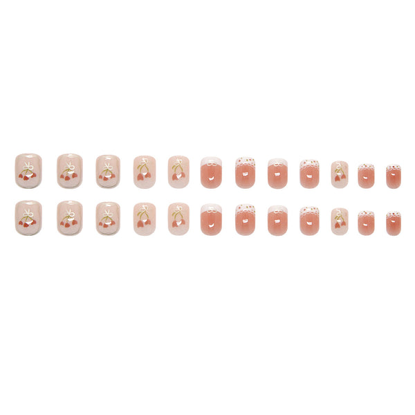 12 Sizes-24 Pcs Press On Nails R926