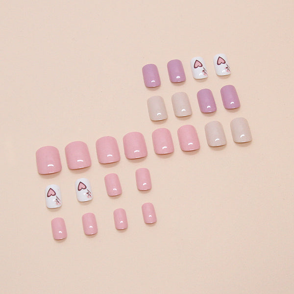 12 Sizes-24 Pcs Press On Nails W1670