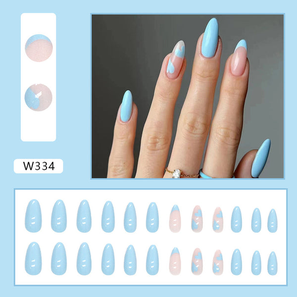12 Sizes-24 Pcs Press On Nails W334
