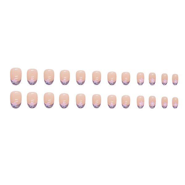 12 Sizes-24 Pcs Press On Nails W1013