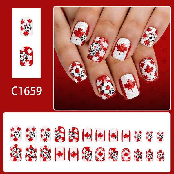 12 Sizes-24 Pcs Press On Nails C1659