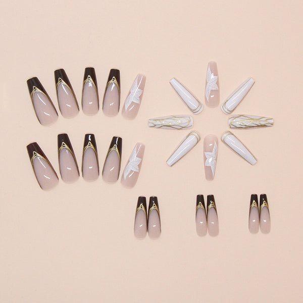 12 Sizes-24 Pcs Press On Nails W1763