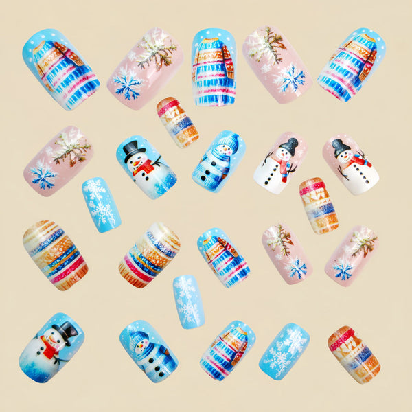 12 Sizes-24 Pcs Press On Nails Y1286