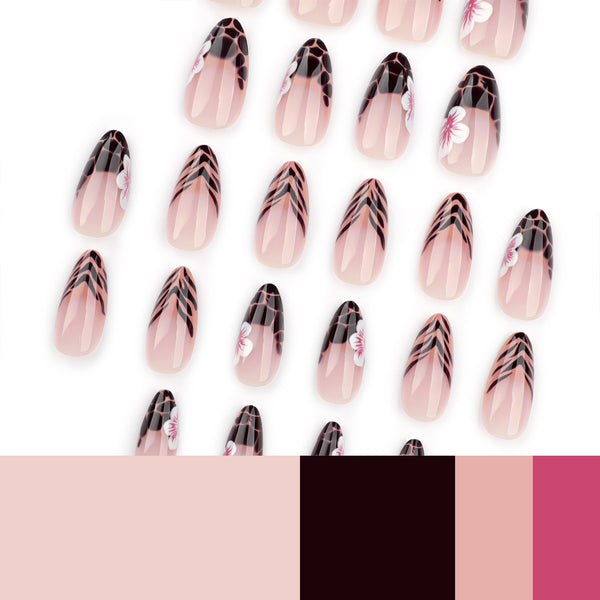 12 Sizes-24 Pcs Press On Nails JP3532